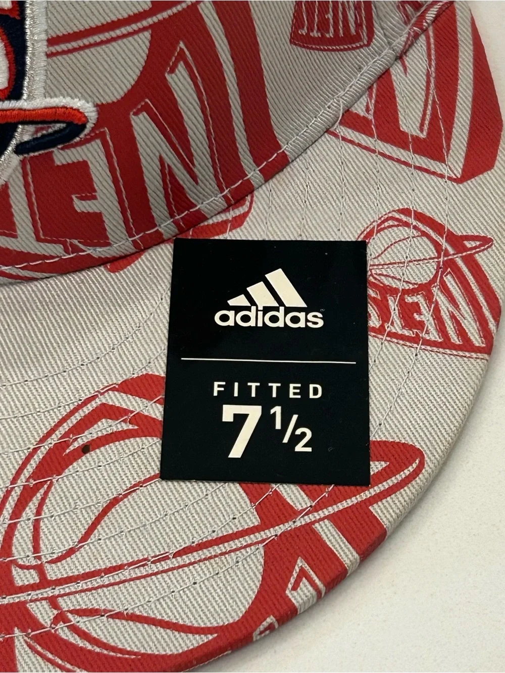 New Jersey Nets NBA Adidas Fitted Hat All Over Logo Sz 7 1/2 NEW Deadstock RARE
